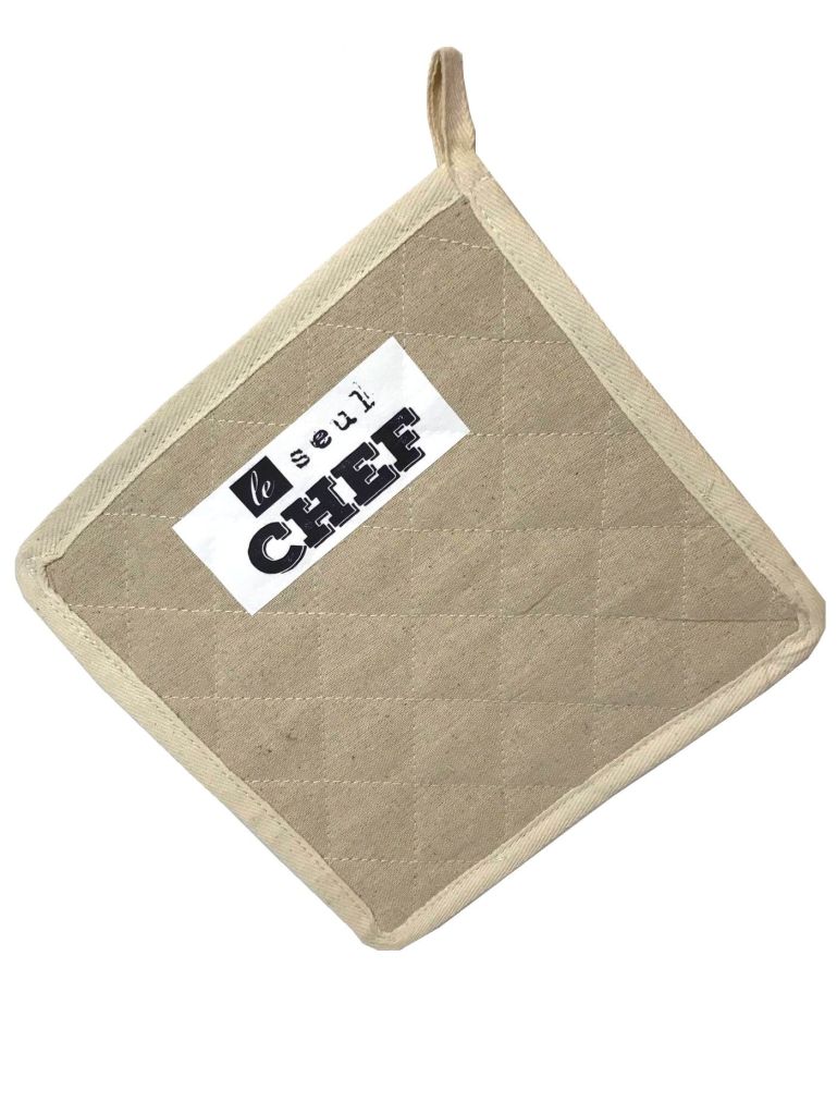 MANIQUE LE SEUL CHEF COTON ECRU 21X21 CM - Photo N°1