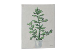 PEINTURE SUR TOILE CACTUS VERT FOND GRIS