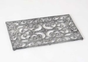 PAILLASSON RECTANGULAIRE GRIS FONTE