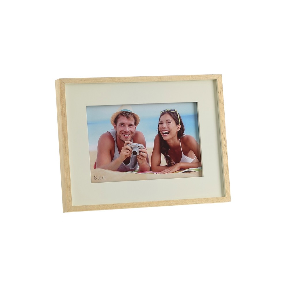 CADRE PHOTO 10 X 15 JAUNE PALE CREME 21 X 16 X 2 CM - Photo N°1