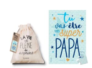 SAC PUZZLE MESSAGE Tu vas être un super Papa