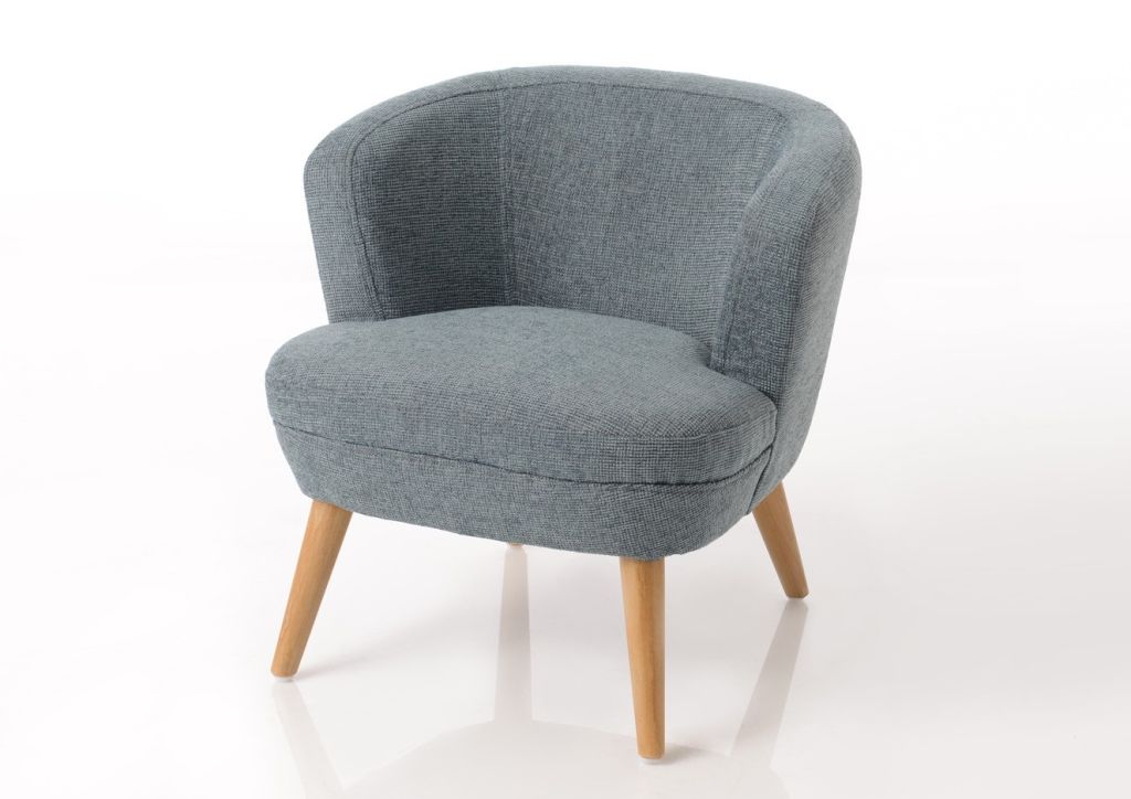FAUTEUIL ENFANT DAGMAR TISSU BLEU - Photo N°1