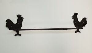 PORTE TORCHONS EN METAL DECOR COQ 50 CM