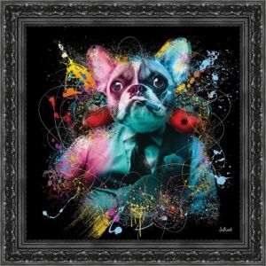 TOILE IMPRESSION S BINET LE CHIEN MAFIA 49 X 49 CM