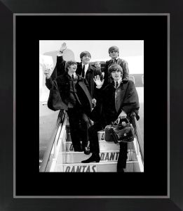 IMAGE ENCADREE THE BEATLES CADRE NOIR 40 X 46