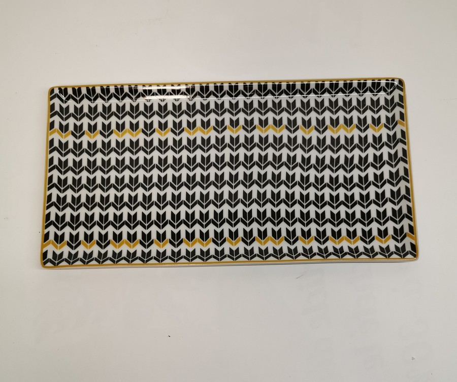 PLAT RECTANGLE REPLAY LOSANGES 17 X 32 X 1.5 CM - Photo N°1