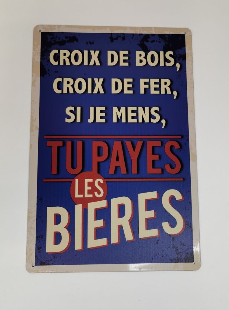 PLAQUE METAL 20X30 CM CROIX DE BOIS - Photo N°4