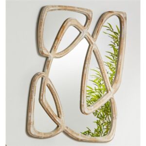 MIROIR MULTIPLE EN BOIS DE FORME IRREGULIERE ELLIPSE 80 X 59 X 8 CM