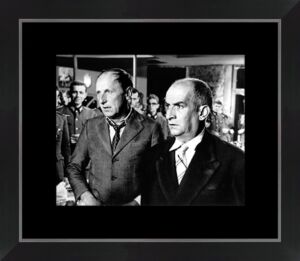 IMAGE ENCADREE LA GRANDE VADROUILLE BOURVIL ET DE FUNES CADRE NOIR 40 X 46