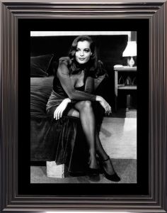 IMAGE ENCADREE ROMY SCHNEIDER CADRE PLOMB 60 X 80 CM