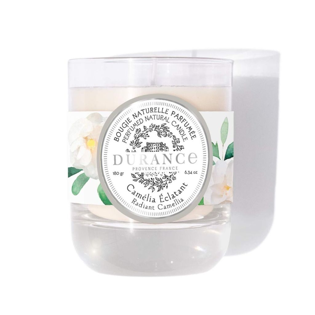 BOUGIE NATURELLE 180G VERRE CAMELIA ECLATANT - Photo N°1