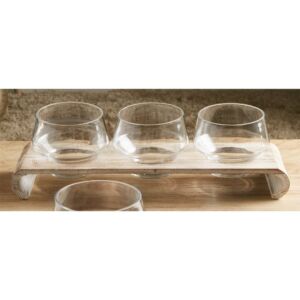 PHOTOPHORE CENTRE DE TABLE X 3SUPPORT BOIS 57 X 16 X 17 CM