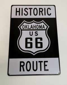 PLAQUE MURALE METAL 20 X 30 CM ROUTE 66