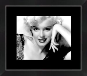 IMAGE ENCADREE MARYLIN MONROE CADRE NOIR 40 X 46