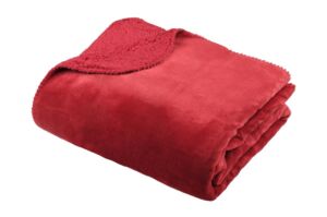 PLAID TORONTO COULEUR ROUGE 130 X 160 CM