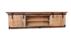 MEUBLE A SUSPENDRE MANGUIER MASSIF 2 PORTES COUL 2 NICHES 150 X 25 X 35 CM