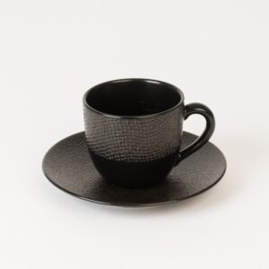 TASSE ET SOUS TASSE VESUVIO NOIR