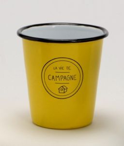 GODELET FER EMAILLE CABANON 9X9 CM JAUNE