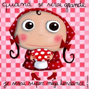 TOILE 30X30 JE SERAI SUPER MEGA TENDANCE