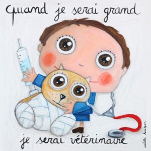 TOILE 15X15 JE SERAI VETERINAIRE