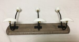 PATERE QUALITES 3 TETES 40CM NOIR PATINE