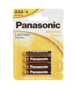 PACK DE 4 PILES ALCALINE LR03 PANASONIC POWER