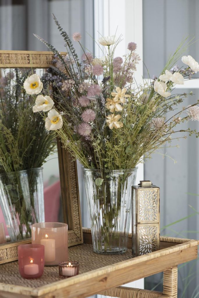 BRANCHE DE FLEURS TON BLANCHE 10 X 50 CM - Photo N°2