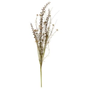 BRANCHE DE FLEURS TON BRUN JAUNE 10 X 50 CM