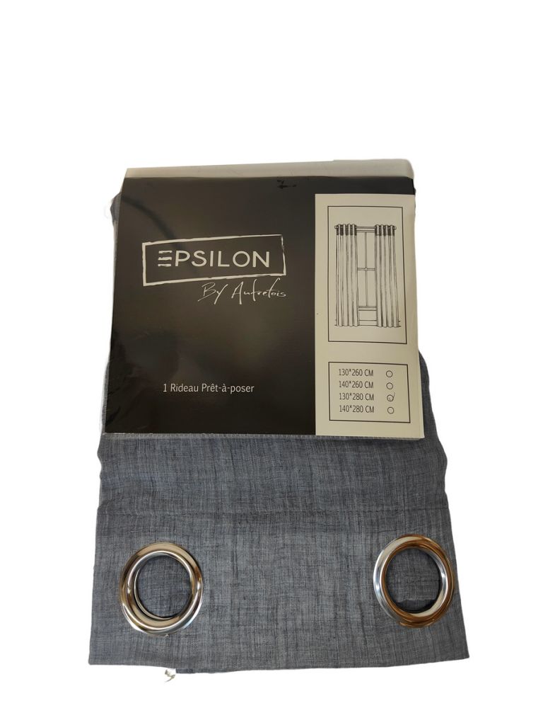RIDEAU 130 X 280 CM MERVEILLE COULEUR  BLEU ARDOISE - Photo N°1