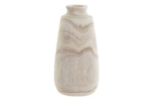 VASE EN BOIS PAULOWNIA NATUREL 15 X 15 X 28 CM