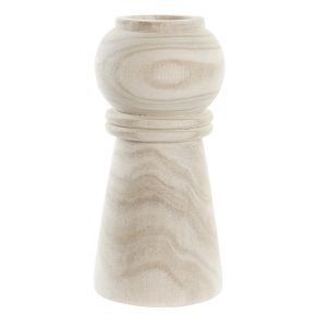 VASE EN BOIS PAULOWNIA NATUREL 12 X 12 X 26 CM