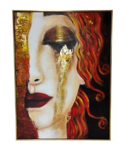 TABLEAU LARMES D'OR DE LA COLLECTION KLIMT 60 X 80 X 4.5 CM