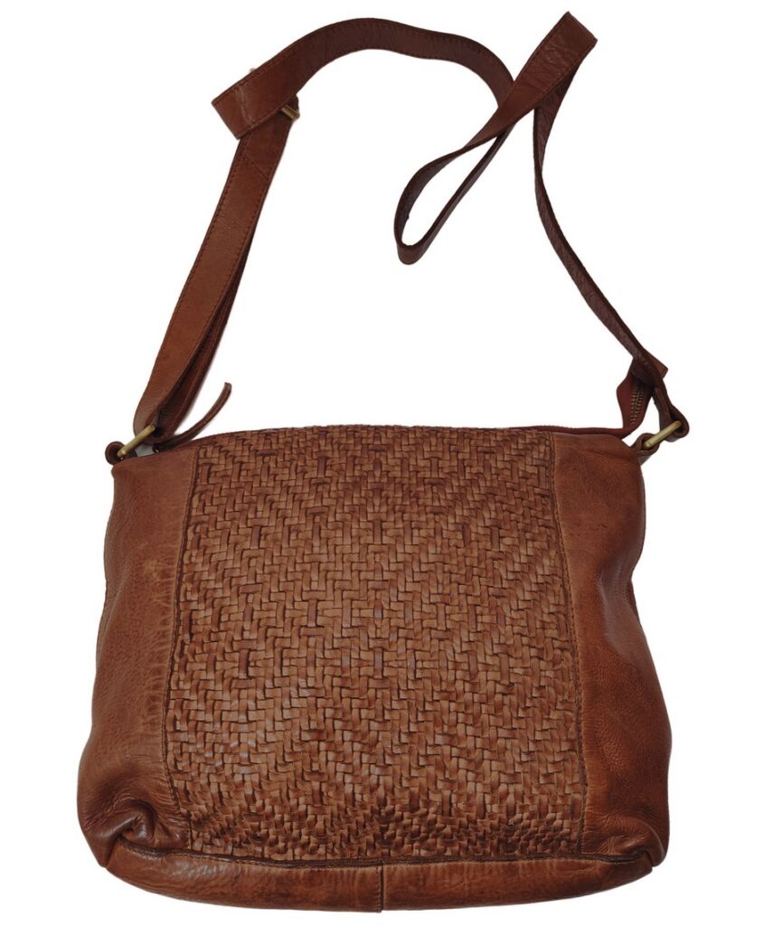 SAC CUIR COULEUR NATUREL MODELE FELICITE 32 X 21 X 9.5 CM - Photo N°1