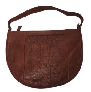 SAC CUIR MODELE AGNES COULEUR NATUREL 39 X 7 X 30 CM