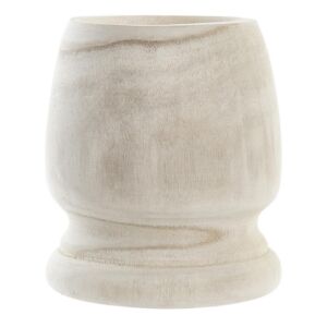 VASE EN BOIS PAULOWNIA NATUREL 16 X 16 X 18 CM