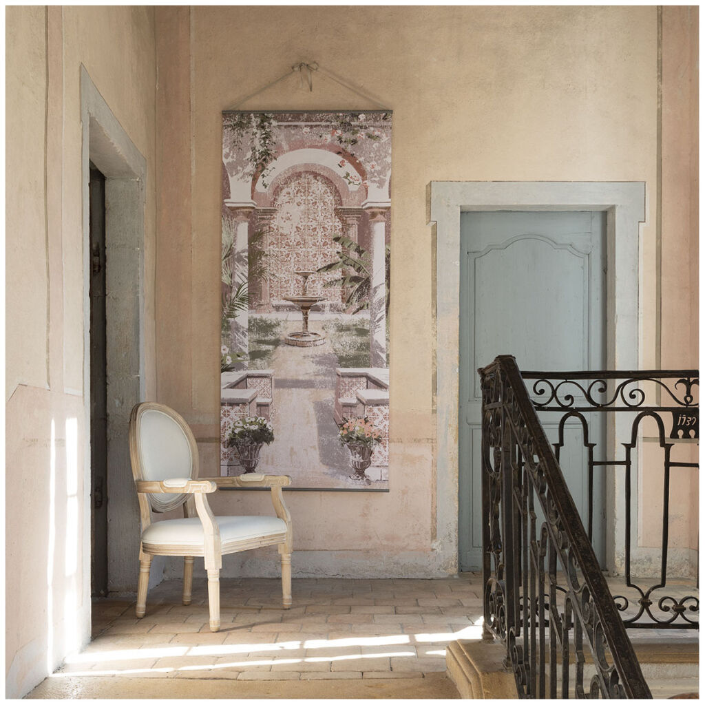 TOILE TROMPE L'OEIL ESCALE A SINTRA MATHILDE M 90 X 200 CM - Photo N°1