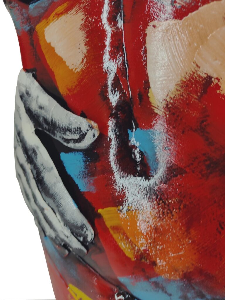 STATUE PIGMENT METAL BUSTES COUPLE 54 x 72 x 16 cm - Photo N°3