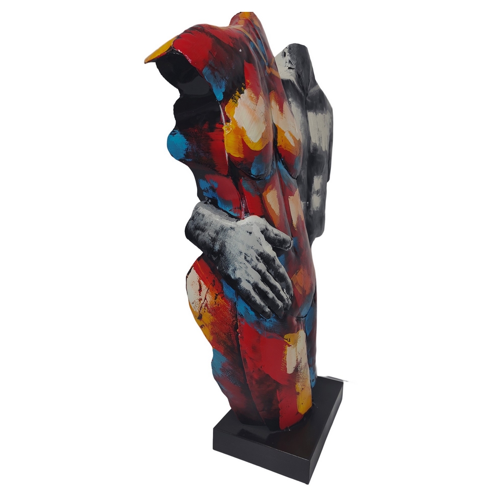 STATUE PIGMENT METAL BUSTES COUPLE 54 x 72 x 16 cm - Photo N°5