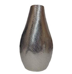 VASE ALUMINIUM COULEUR NATURELLE  22 X 13 x 40.5 cm