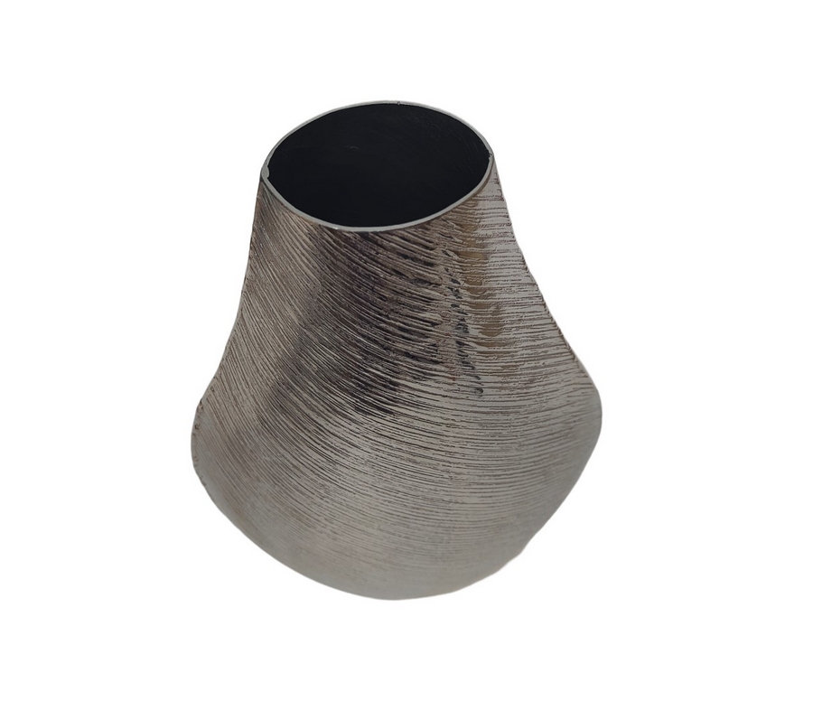 VASE ALUMINIUM COULEUR NATURELLE  22 X 13 x 40.5 cm - Photo N°4