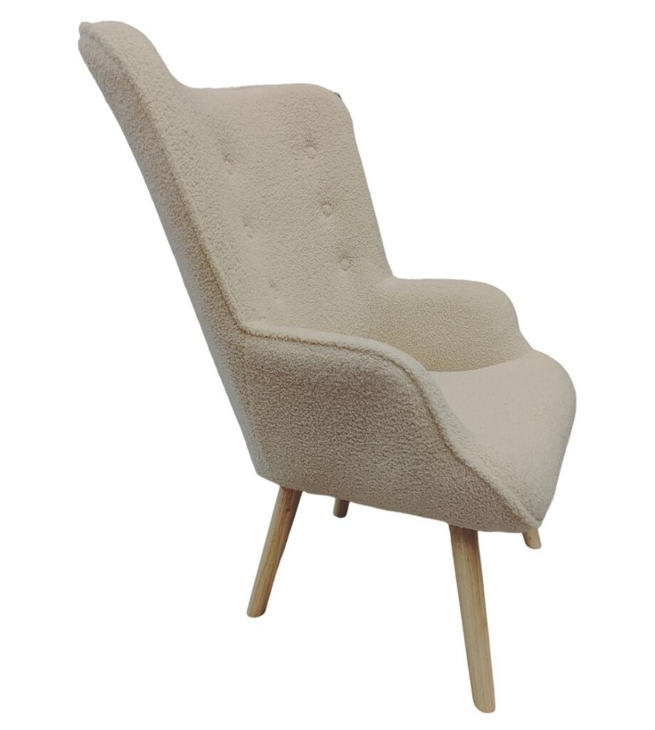 FAUTEUIL NOOR TISSU TEDY BEIGE  65 X 72 X 99 CM - Photo N°4