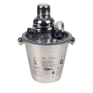SERVICE A COCKTAIL 5 PIECES INOX SILVER LINE