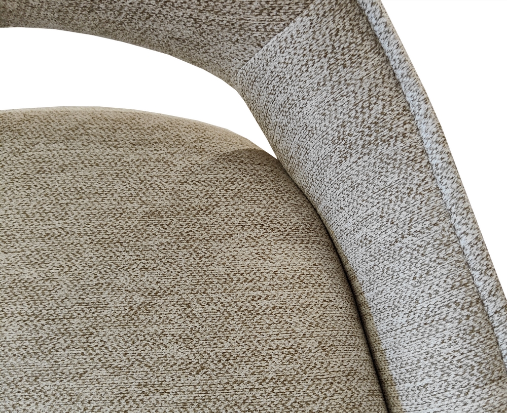 CHAISE HAUTE CAMILLE  PIEDS TUBULAIRE METAL NOIR TISSU BEIGE 102 X 46 X 62 CM - Photo N°5