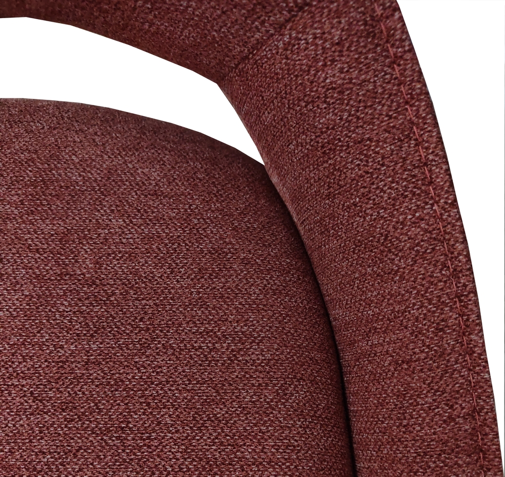 CHAISE HAUTE CAMILLE  PIEDS TUBULAIRE METAL NOIR TISSU ROSE 102 X 46 X 62 CM - Photo N°7