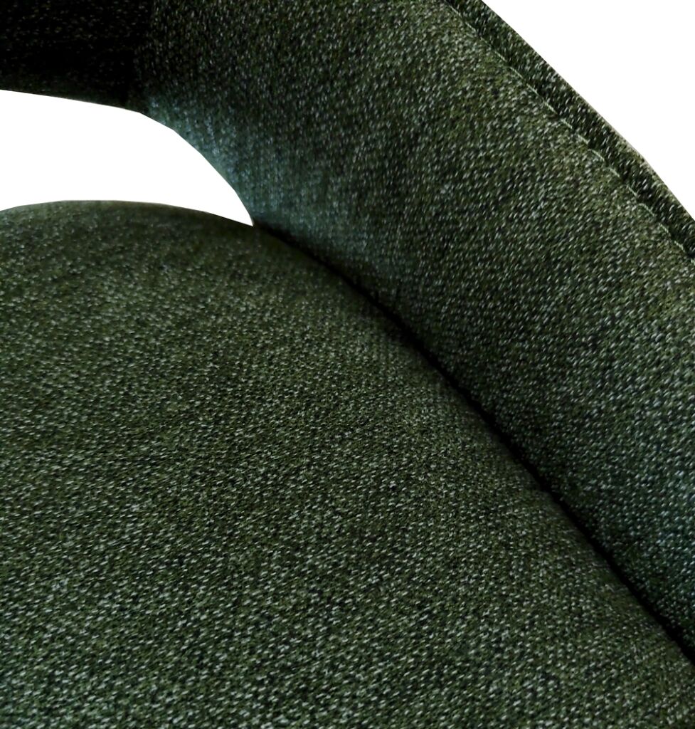 CHAISE HAUTE CAMILLE  PIEDS TUBULAIRE METAL NOIR TISSU VERT 102 X 46 X 62 CM - Photo N°5