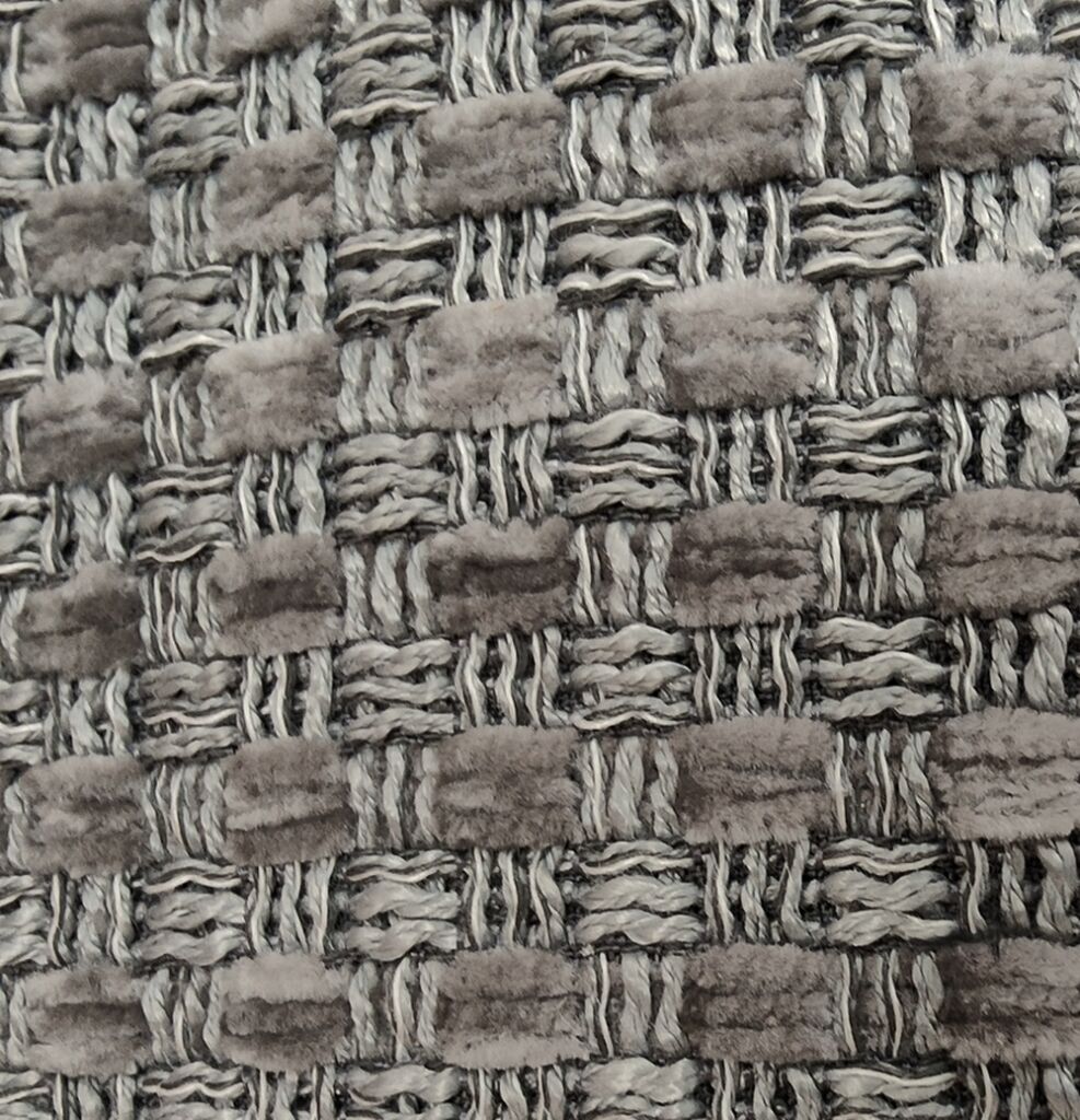 CHAISE VERMONT PIED METAL NOIR ET DORE 50 X 56 X 84 CM TISSU GRIS - Photo N°3