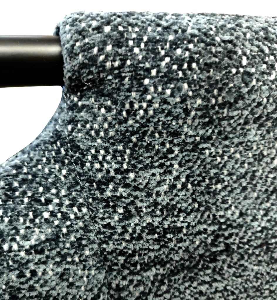 CHAISE TISSU ANTHRACITE MOUCHETE PIED LUGE 96 X 57 X 45 CM - Photo N°6