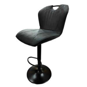 CHAISE DE BAR CORDOBA COULEUR ANTHRACITE REGLABLE  HAUTEUR 49 X 56 X 93/113CM