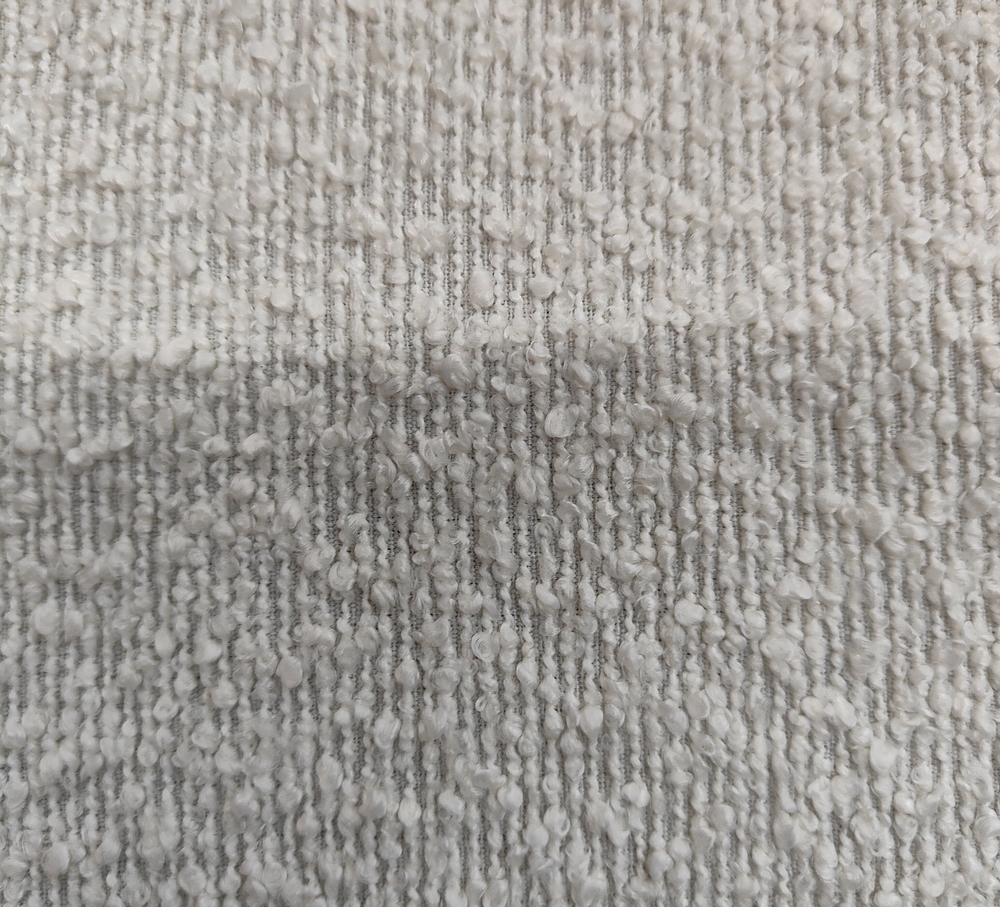 FAUTEUIL RIPPLE TISSU BOUCLETTE BLANC CREME  H 77 X L 70 X P 70 CM - Photo N°2