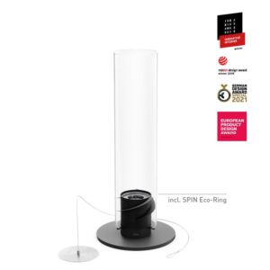SPIN 1200 FEU DE TABLE NOIR BIOETHANOL 23 X 54 CM